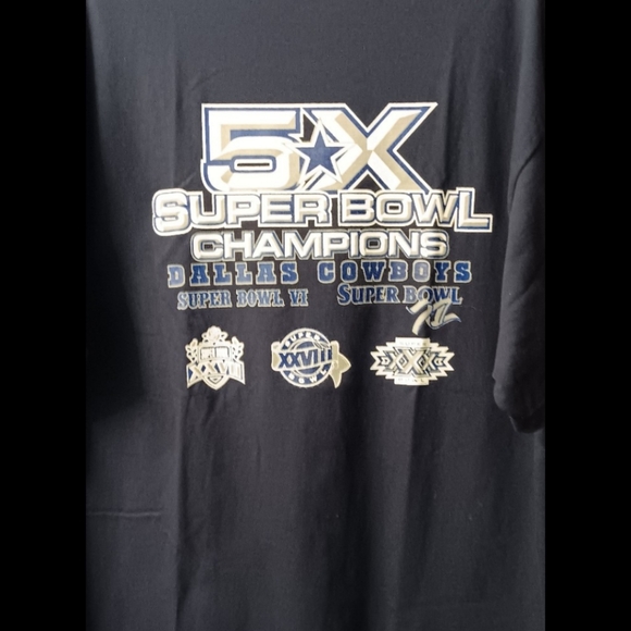 Dallas Cowboys Mens Short Sleeved Tee~5X Super Bowl Champs 2XL NWOT - Picture 4 of 12